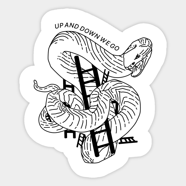Snake and Ladders Sticker by mnstrs